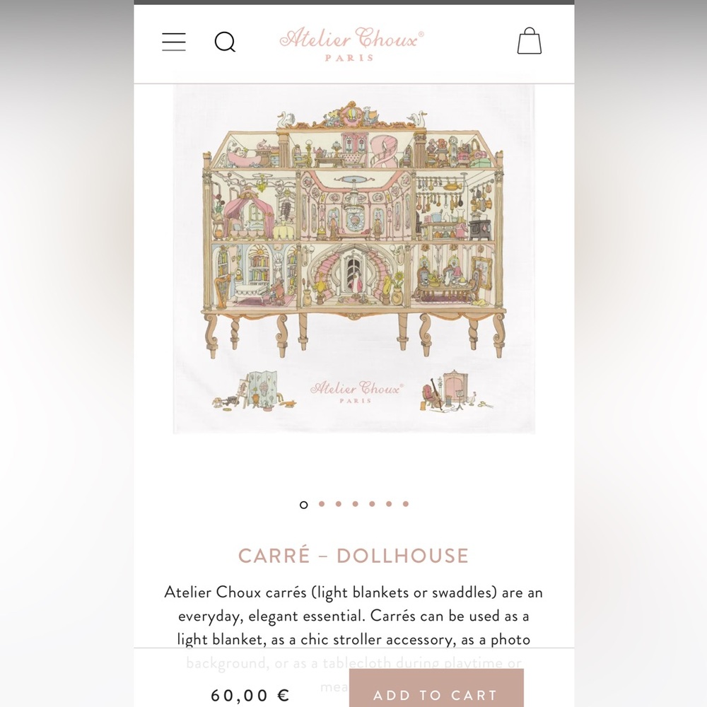 Atelier Choux Swaddle - dollhouse